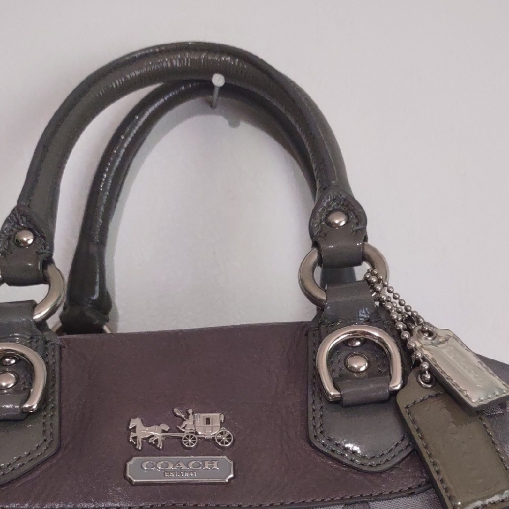 Coach Gray and Black Satchel - Picture 10 of 16